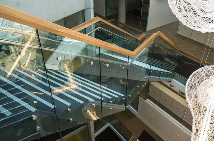 Floating Stairs With Glass Railing
